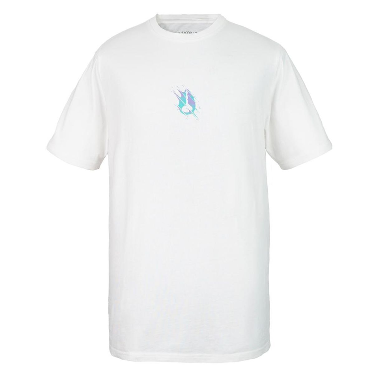 NIXON - Polera Nixon Men White Logo Front Purple Blue - Blanco