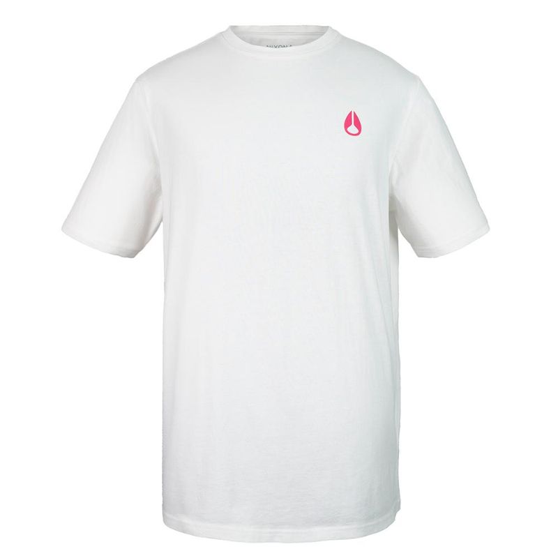 NIXON - Polera Nixon Men White Iguana Fuchsia - Blanco