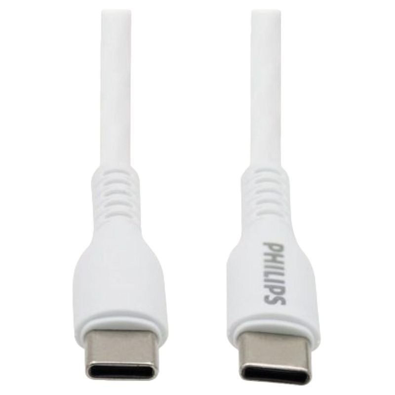 PHILIPS - Cable De Carga Rapida 60W USB C A USB C Blanco DLP8601B71