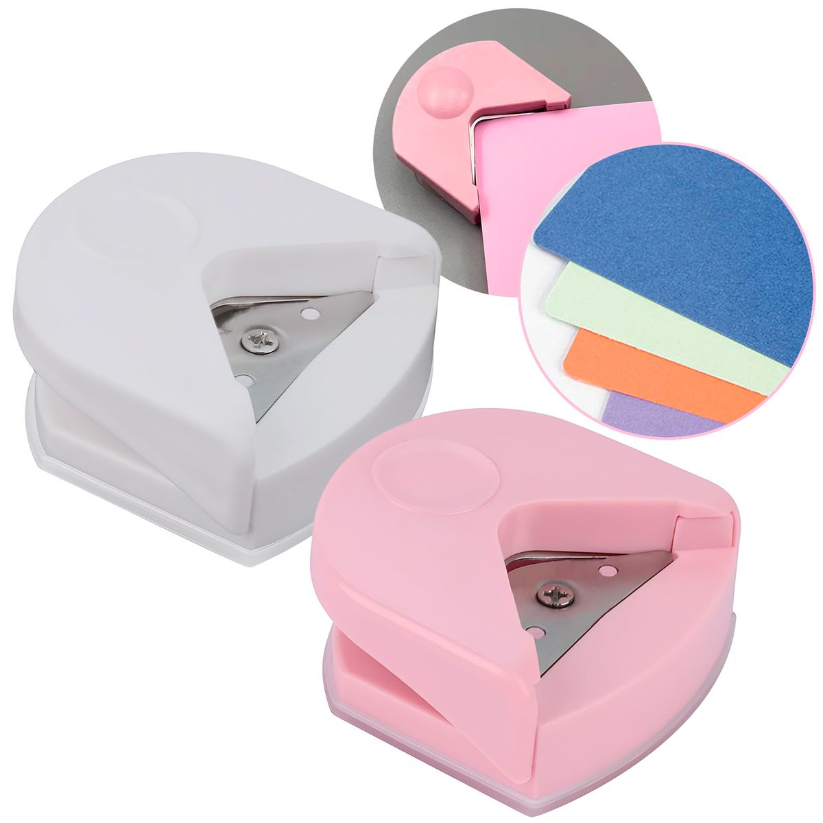 GENERICO - Cortador Redondeador Esquinas Puntas Papel Plastificado X2