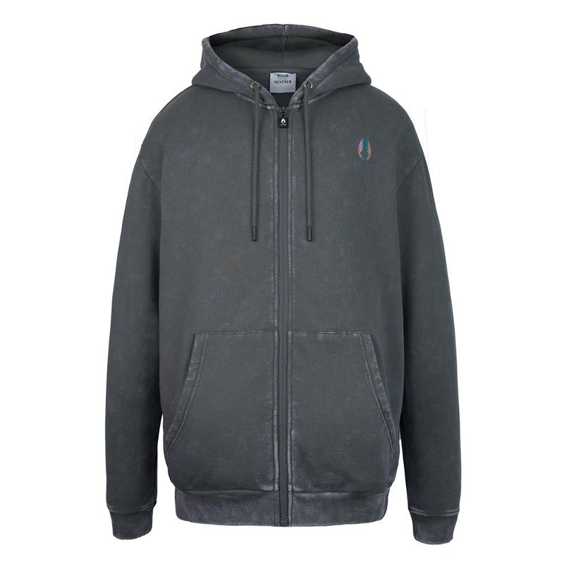 NIXON - Poleron Nixon Men Full Zipper Dark Gray - Gris