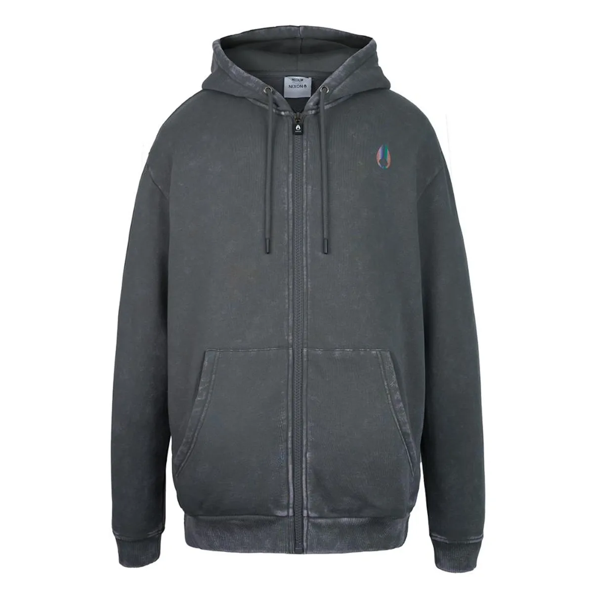 NIXON - Poleron Nixon Men Full Zipper Dark Gray - Gris