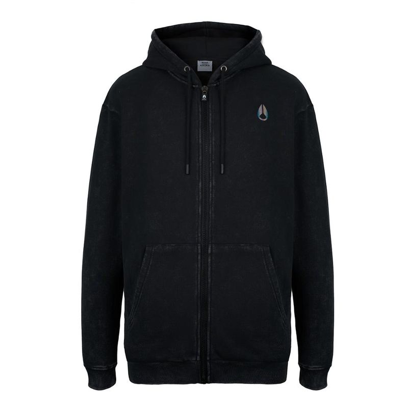 NIXON - Poleron Nixon Men Full Zipper Black - Negro