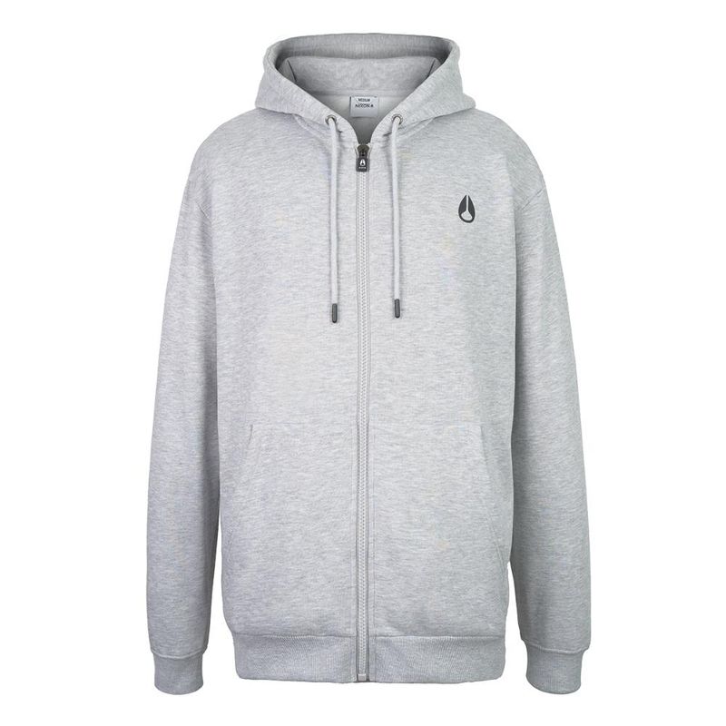 NIXON - Poleron Nixon Men Full Zipper Icon Gray - Gris