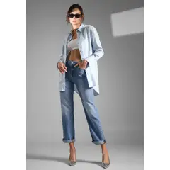 ESPRIT - Jeans Recto Tiro Alto Mujer