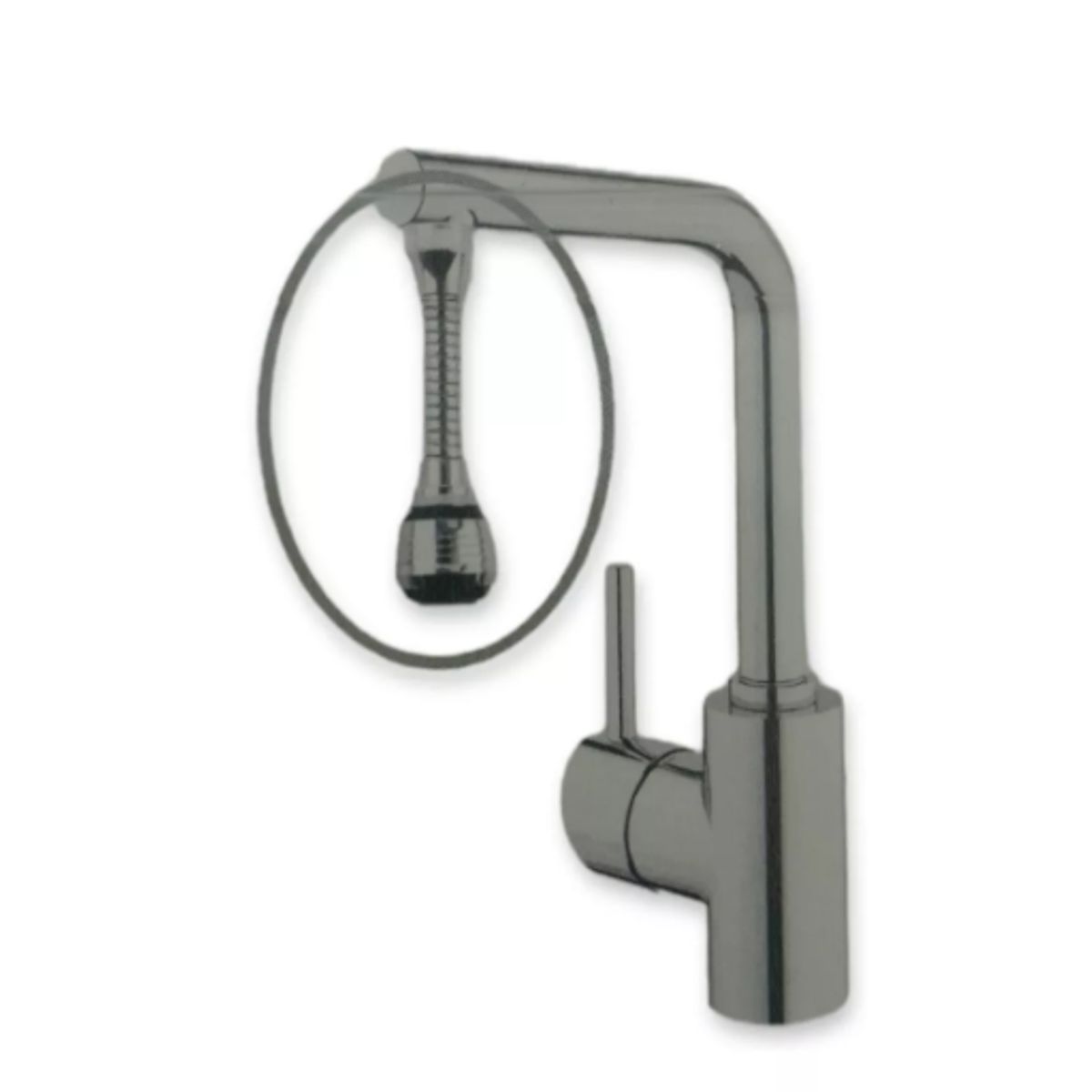 GENERICO - Filtro largo Aereador Flexible 360 Grados Lavaplatos Chorro blanco