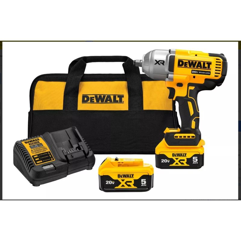 DEWALT - Llave De Impacto Inalambrica 12 Dewalt 20v 1396nm Dcf900p2 Color Amarillo