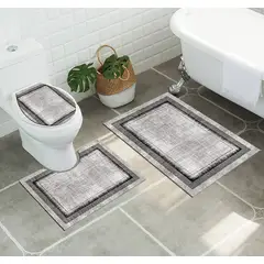 GENERICO - Juego De Alfombras De Baño Set De 3 Pcs Antideslizante