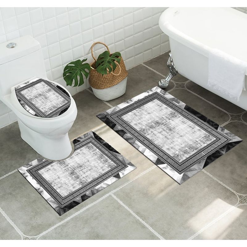 GENERICO - Juego De Alfombras De Baño Set De 3 Pcs Antideslizante