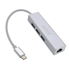 PHILCO - Adaptador HUB USB C A USB Y RJ45 OTG B42180