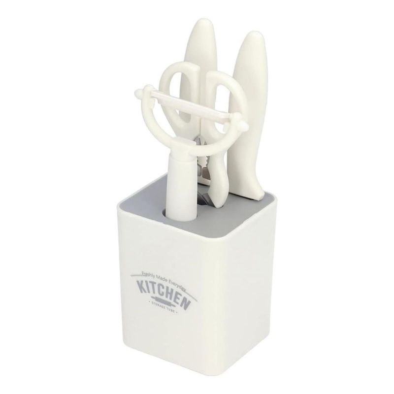 ELEONOR - Set De Utensilios Cocina 5 Piezas Cuchillos Tijeras Pelador