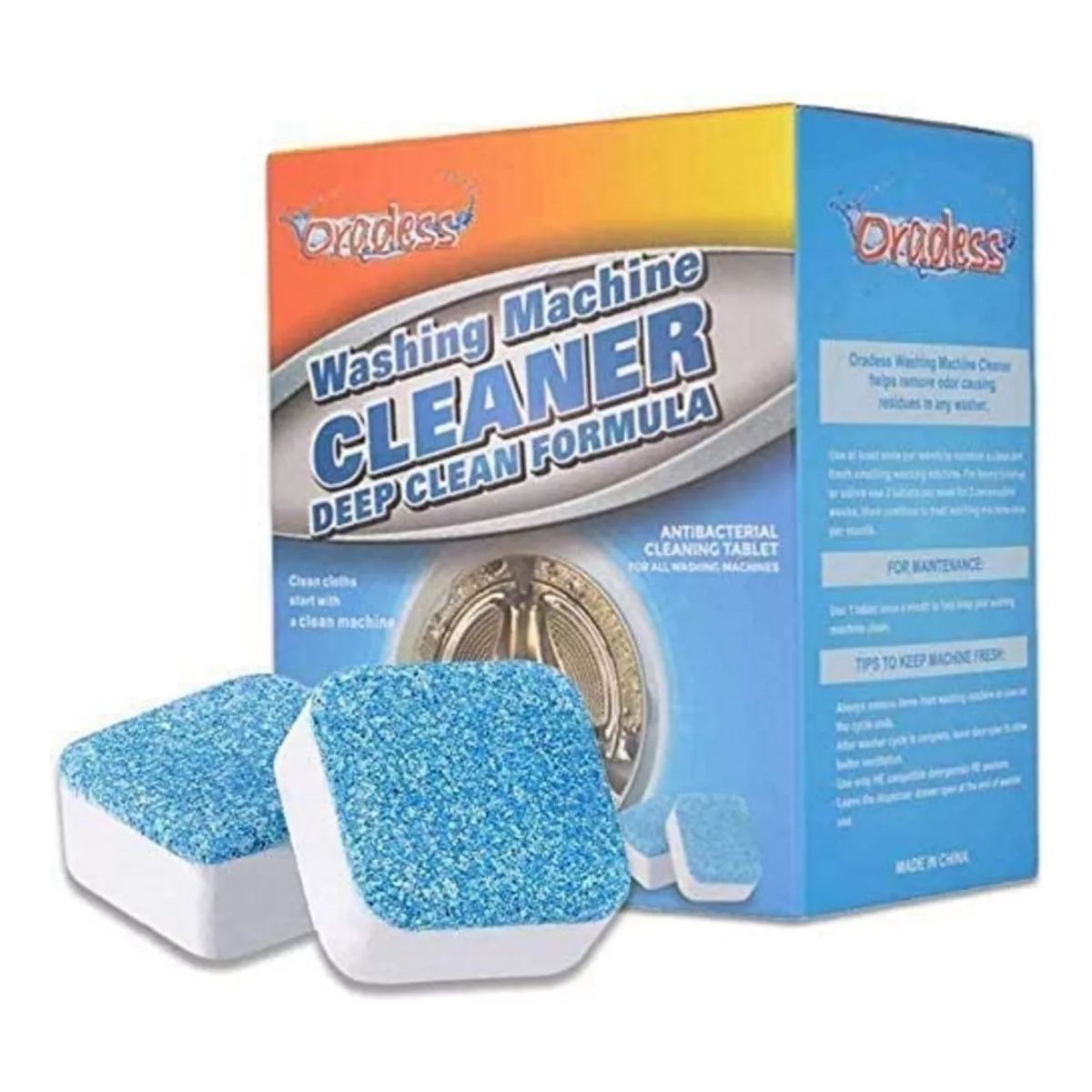 GENERICO - Pastillas Efervescentes Limpieza De Máquina Lavadora X12