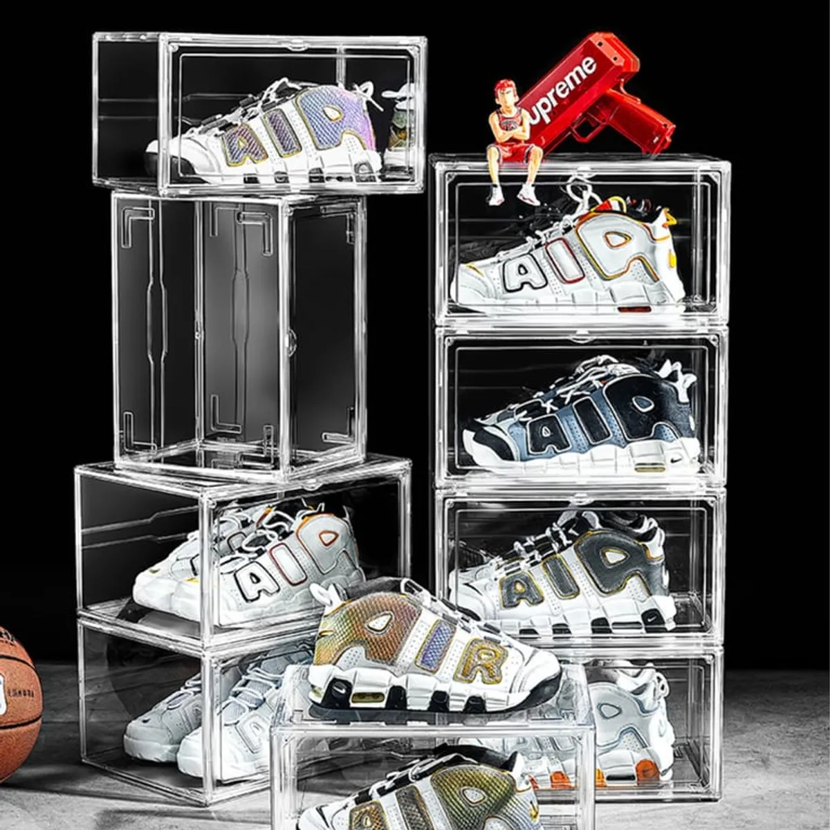 ANYHOGAR - Pack 10 Cajones Mostradores Vitrina Para Zapatos Zapatero