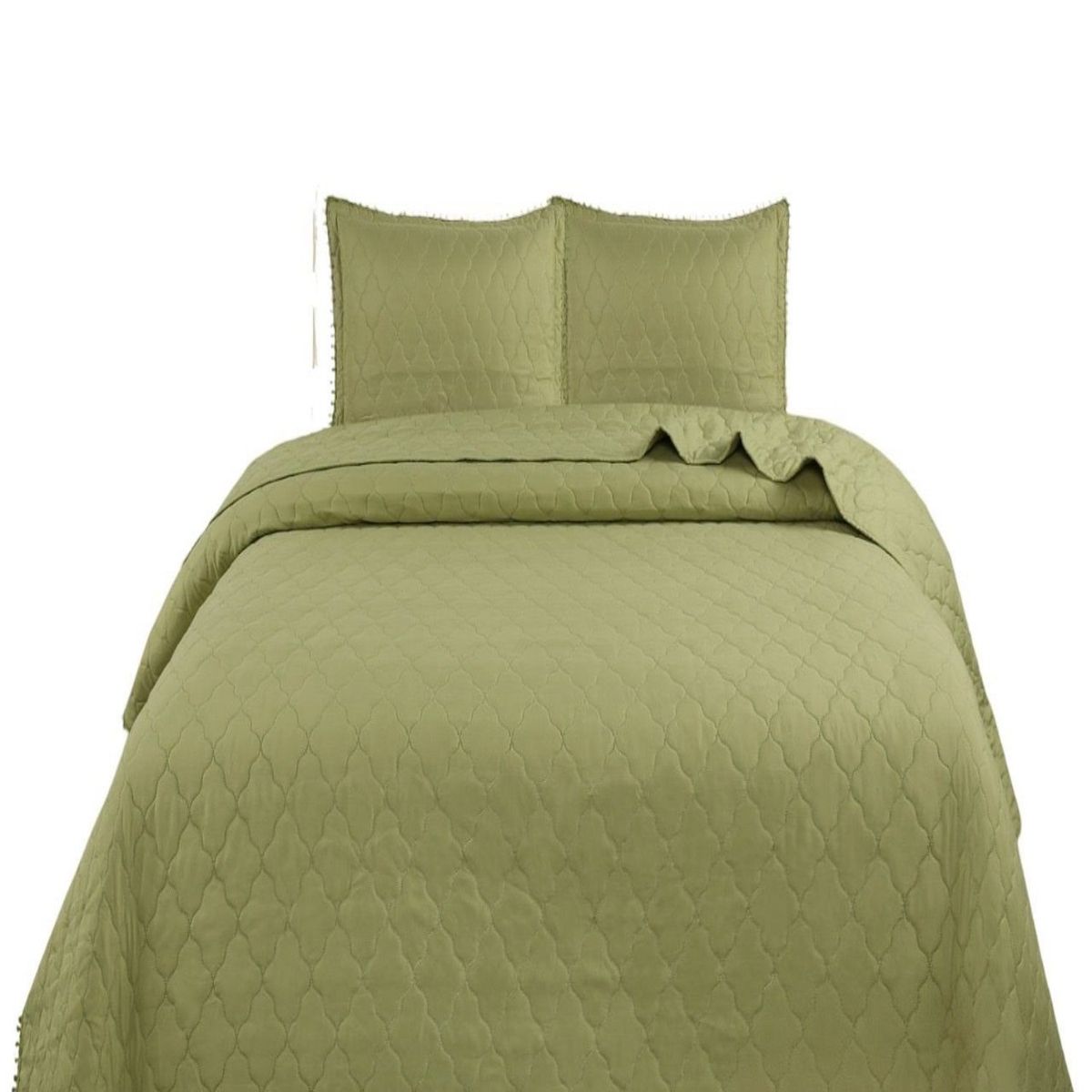 GENERICO - Cubrecamas Quilt 2 Plazas con Pompones C2