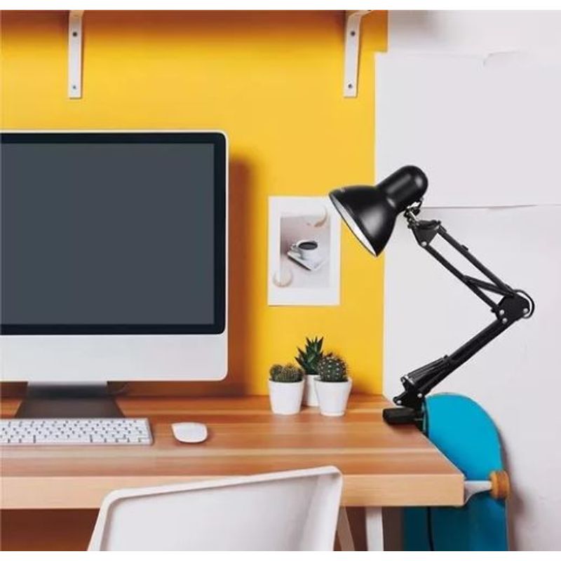 GENERICO - Lámpara Flexible Escritorio Estudio  Negro