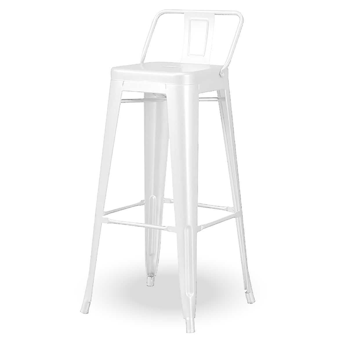 HOME & DESING - Silla de Bar Blanca con respaldo