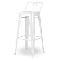 Silla de Bar Blanca con respaldo
