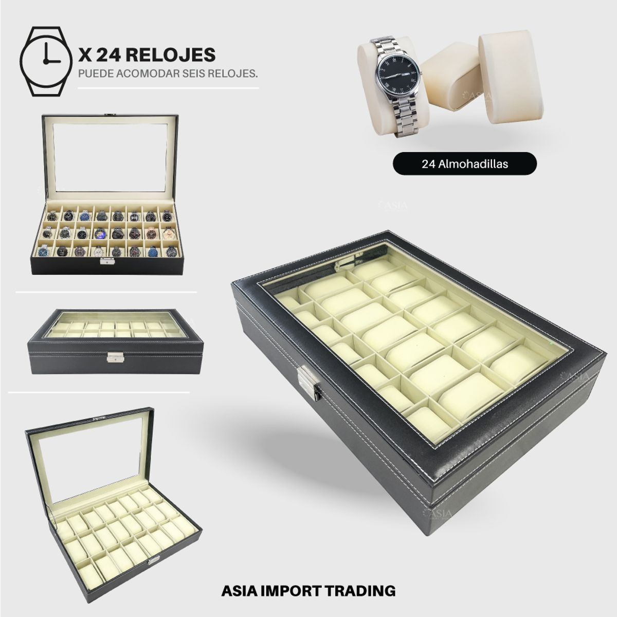 HOME&DESIGN - Caja organizadora 24 relojes