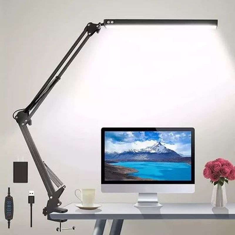 GENERICO - Lámpara Led Flexible Con Clip Escritorio Estudio Dibujo