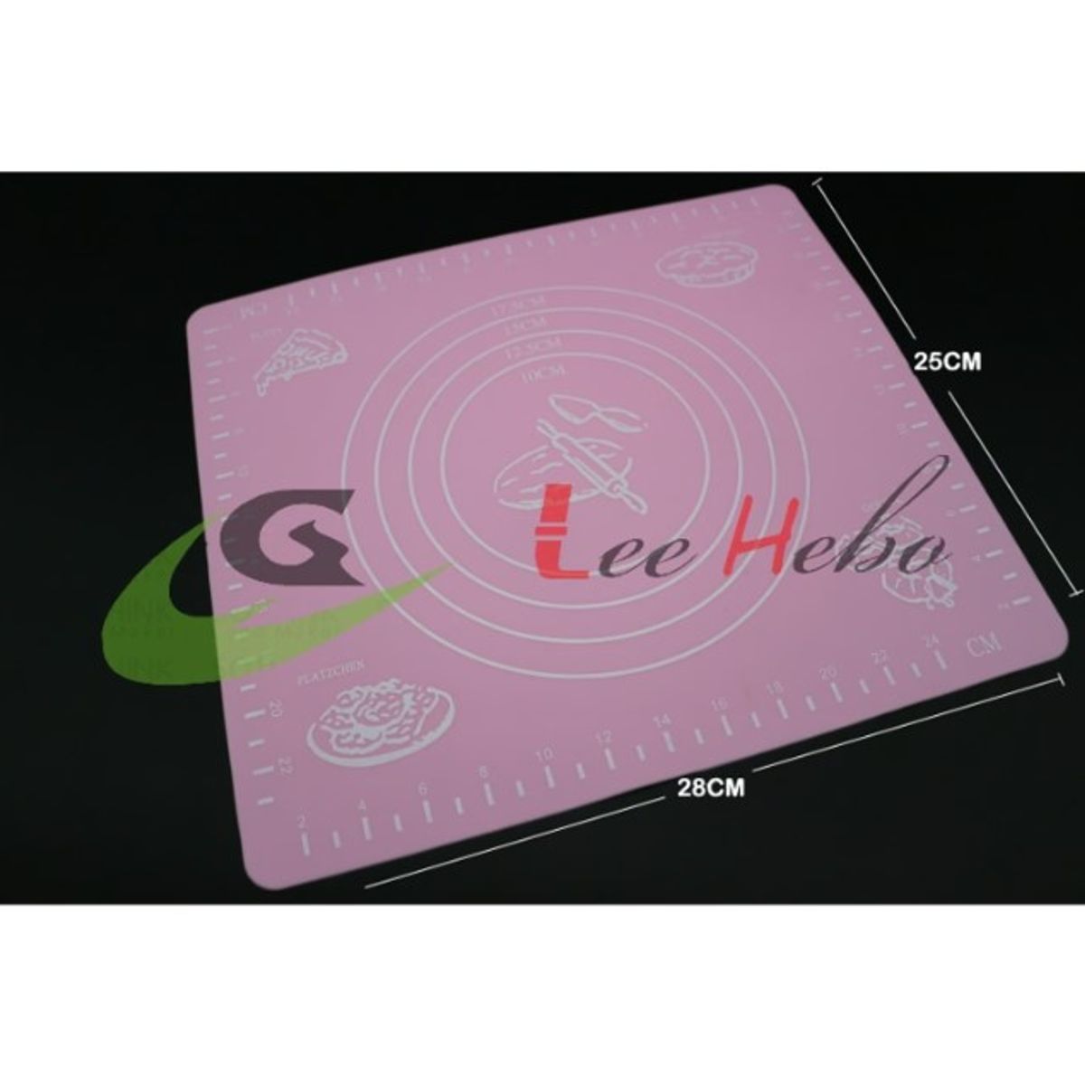 GENERICO - Base Tapete De Silicona Para Trabajar Masas 25x28Cm