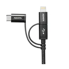 ADATA - Cable De Carga 3 En 1 USB Negro