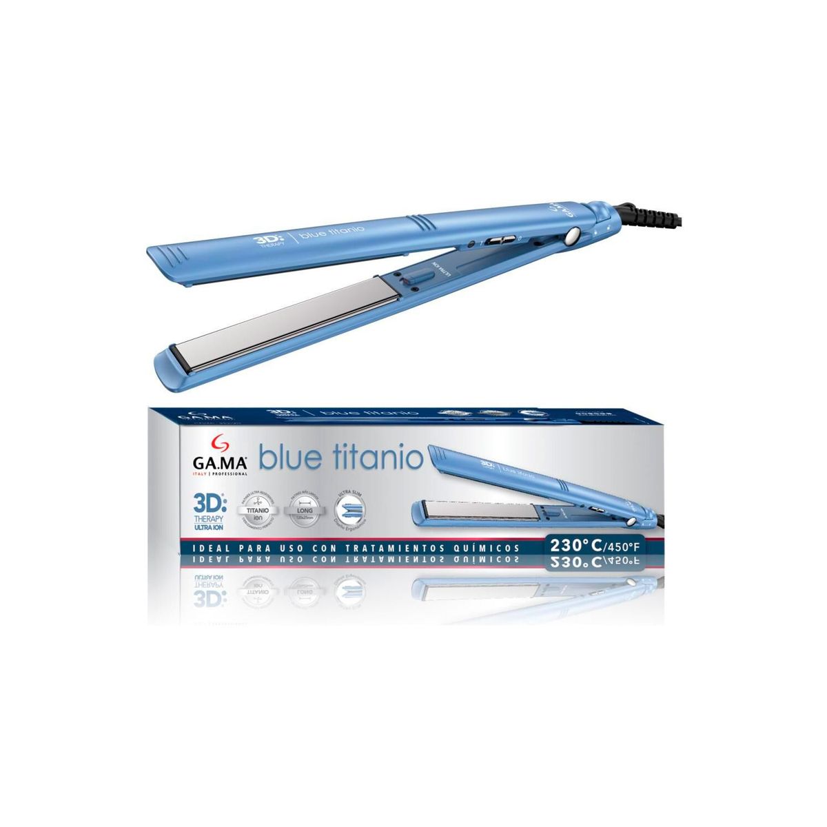 GAMA - Alisador de Pelo Gama Elegance 3D Blue Titanio