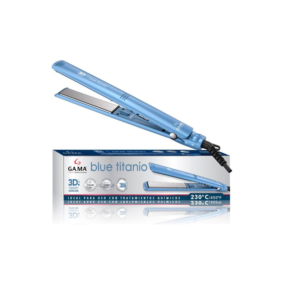 GAMA - Alisador de Pelo Gama Elegance 3D Blue Titanio