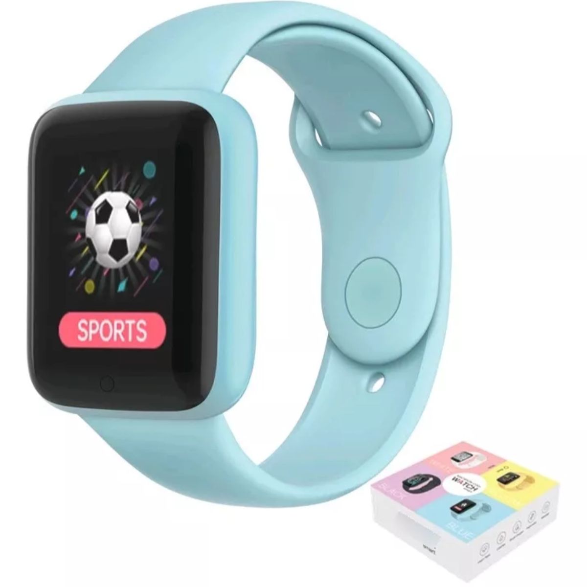 UNIVERSAL - Reloj D20 Inteligente Smartwatch Celeste 2024