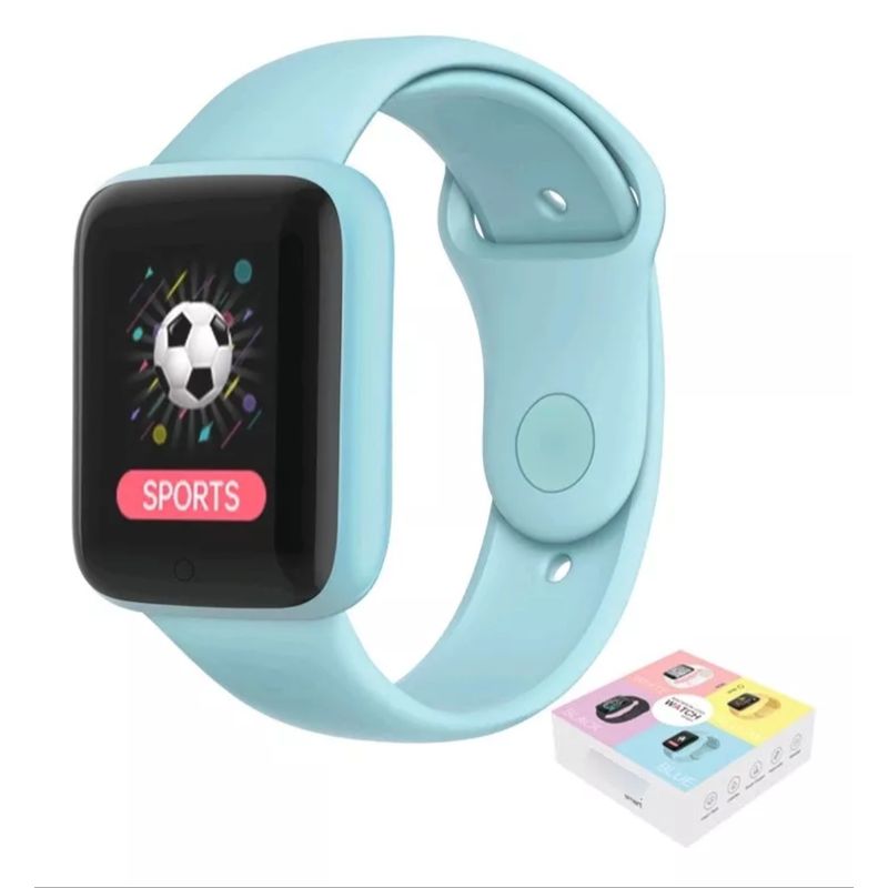 UNIVERSAL - Reloj D20 Inteligente Smartwatch Celeste 2024