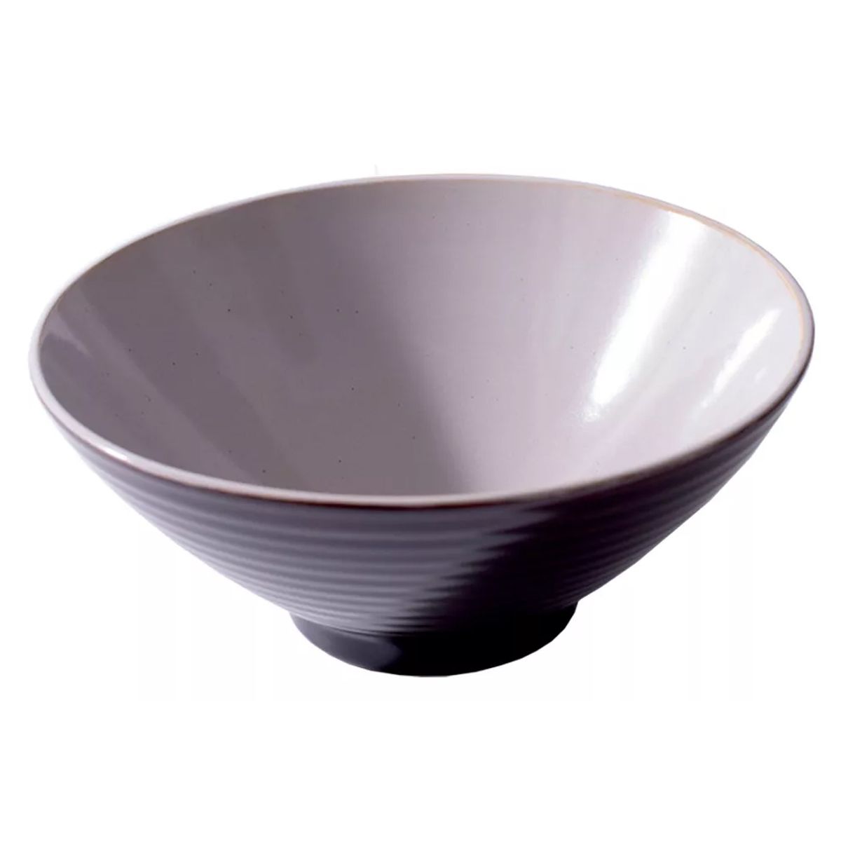 GENERICO - Tazón De Ramen Bowl Cuenco Cerámica Negro 199x82mm X4