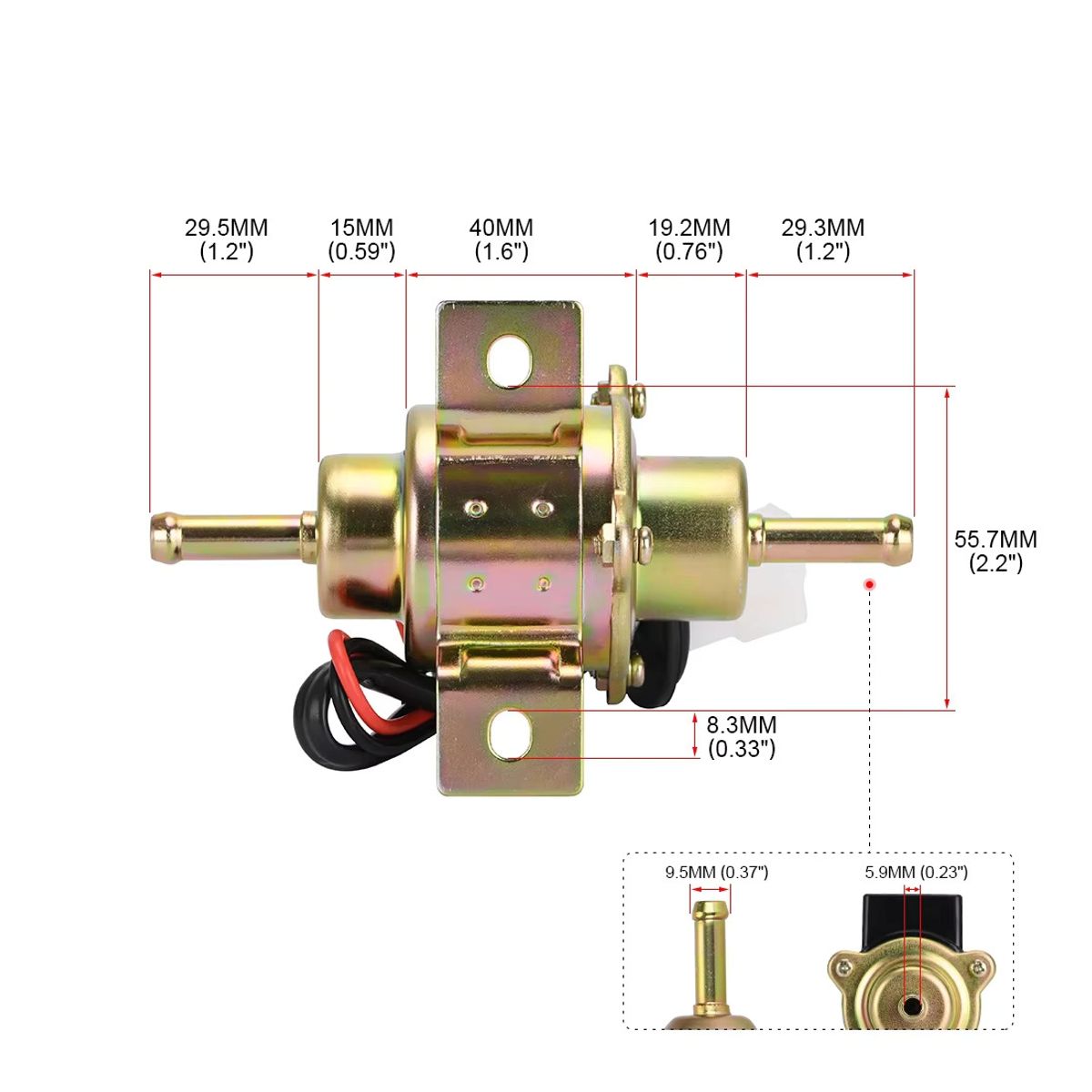 ATURE - Bomba Combustible Electrónica 12v Auto Moto Atv Universal
