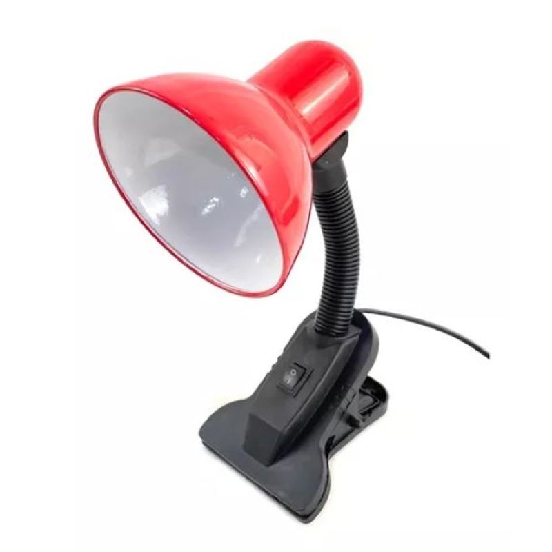 GENERICO - Lámpara Flexible Sujetador Clip Escritorio  roja