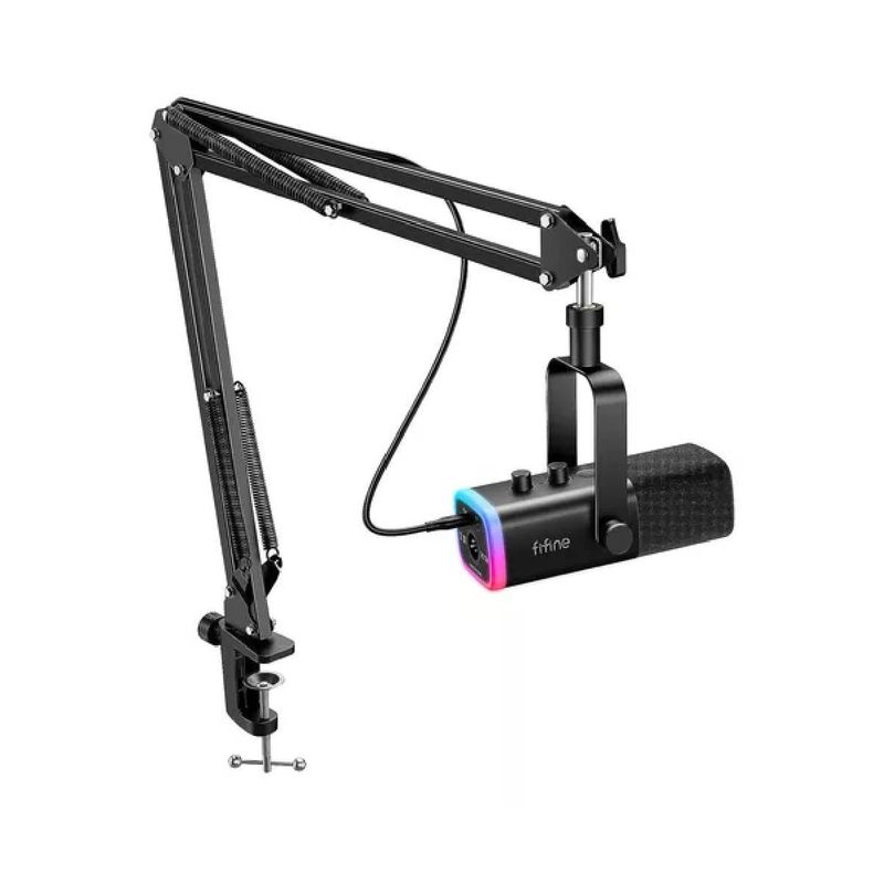 FIFINE - Kit de Micrófono FiFine para juegos XLR/USB Negro