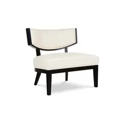 ROSEN - Poltrona A-550 Madera Cuero Blanco