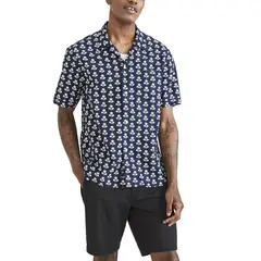 DOCKERS - Camisa Hombre SL Camp Collar Relaxed Fit Azul