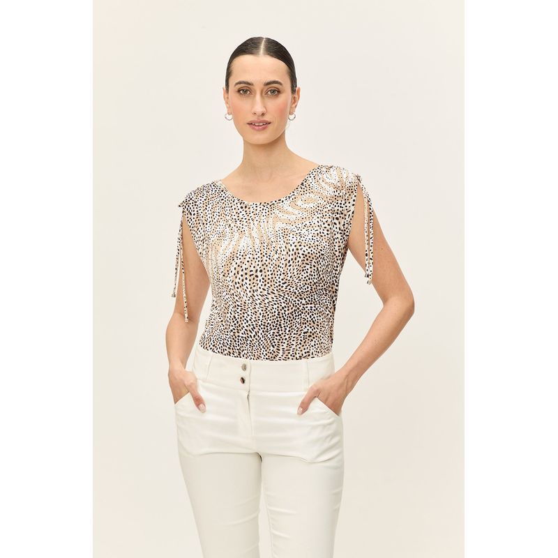 ASH - Polera Sin Mangas Beige Mujer Ash
