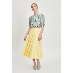 IO - Falda Lisa Larga amarillo