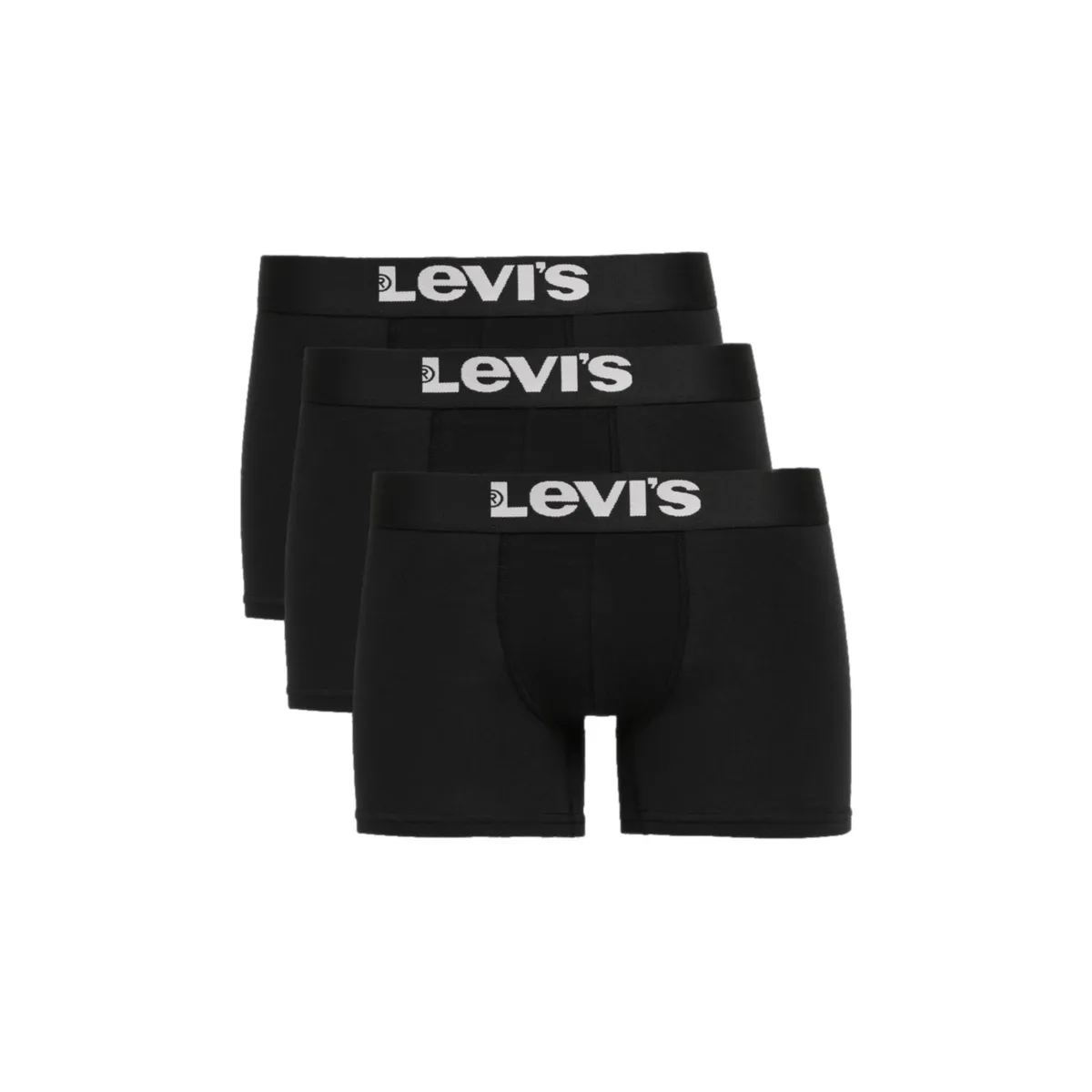 LEVIS - Boxer Hombre Trunk Liso 3 Pack Negro Levis