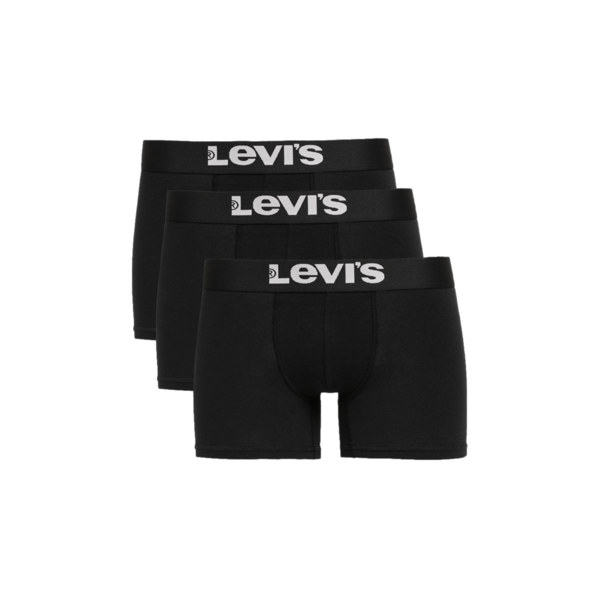 LEVIS - Boxer Hombre Trunk Liso 3 Pack Negro Levis