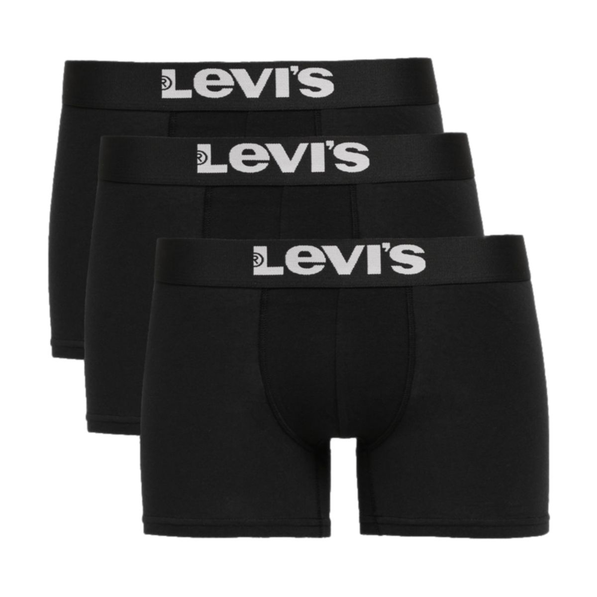 LEVIS - Boxer Hombre Trunk Liso 3 Pack Negro Levis