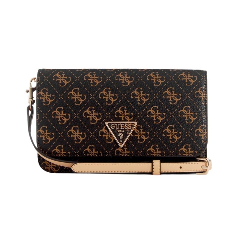 GUESS - Cartera Noelle Xbody Flap Organizer Café Guess