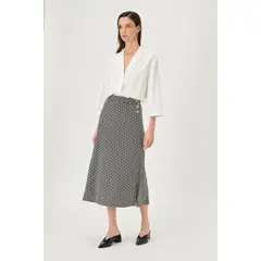 MA GRIFFE - Falda Larga Negro Mujer Magriffe