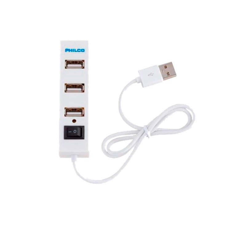 PHILCO - Mini 2.0 Hub Philco 4 Puertos USB PHILCO