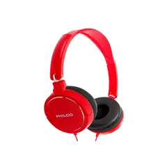 PHILCO - Audífono Cintillo Plc18 Rojo 3.5 MM Over-Ear