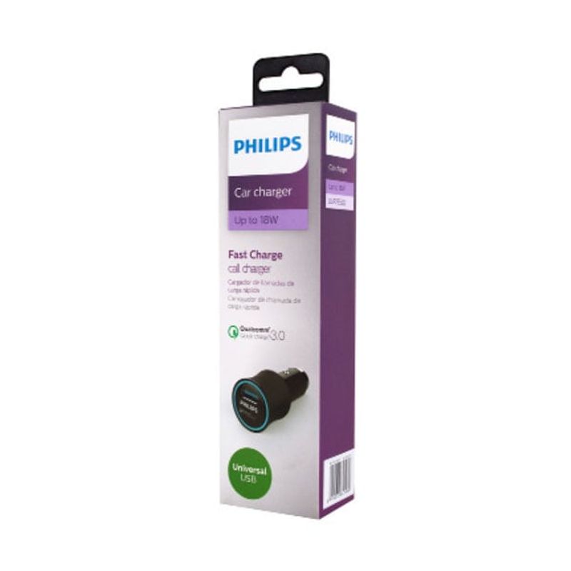 PHILIPS - Cargador Philips 12 Volt 3 Amp Carga Rápida PHILIPS