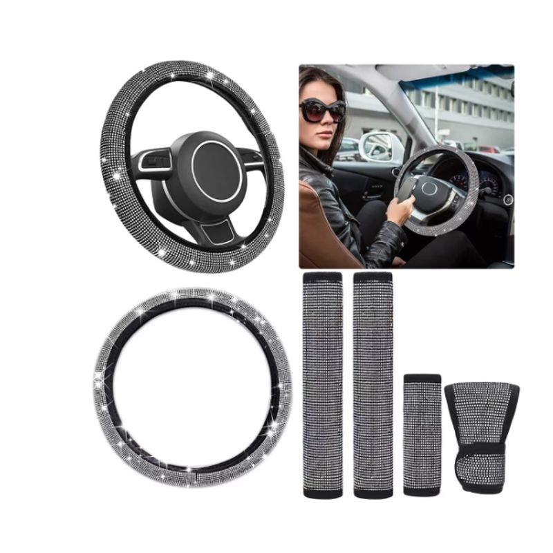 GENERICO - Kit De Fundas Cubre Volante De Auto Antideslizante