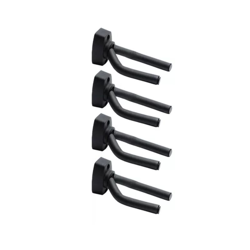 IMPORTCLICK - Pack 4 Soporte Guitarra Pared Colgador Bajo Ukelele Negro IMPORTCLICK