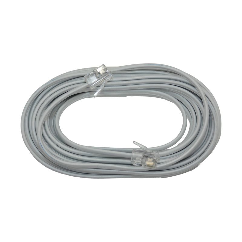 MACROTEL - Cable Extensión De Teléfono Blanco Macrotel De 5 Metros