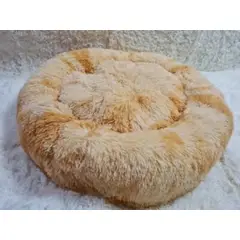 ANGELES DEL HOGAR - Camas de felpa para mascotas 80 cm Beige Jaspeado