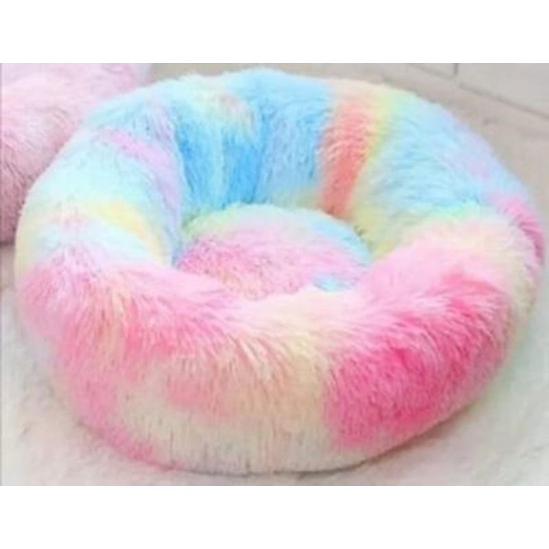 ANGELES DEL HOGAR - Camas de felpa para mascotas 80 cm Multicolor